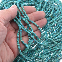 Rounded Turquoise Nuggets Bead Strand Santo Domingo Style 45955