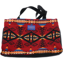 Red Pendleton Wool Tote Handbag 0717