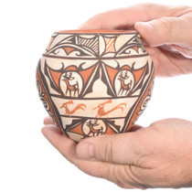 Small Zuni Pot Beautiful Hand Painted Polychrome Design 49409