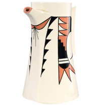 Vintage Hopi Whiteware Pottery Water Pitcher 49448
