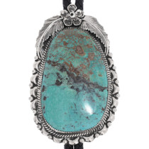 Sterling Silver Navajo Turquoise Bolo Tie 49491