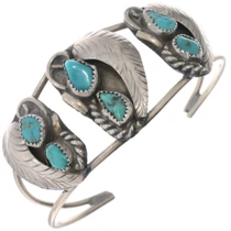 Vintage Turquoise Cuff Bracelet Womens 49495