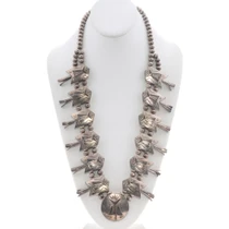 Traditional Old Pawn Squash Blossom Necklace 49511