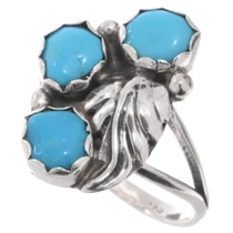 Blue Turquoise Sterling Silver Ring 49545