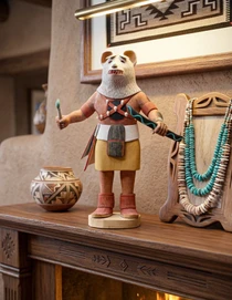 Traditional Hopi White Bear Kachina Southwest Decor 49555