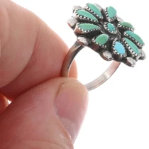 Southwest Native American Turquoise Ring Womens 49575