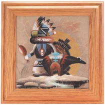 Traditional Hopi Kachina Navajo Sandpainting 49592