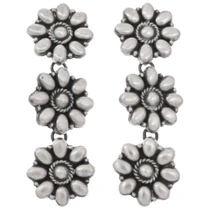 All Sterling Silver Southwest Dangle Earrings 49599