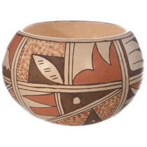 Vintage Hand Coiled Hopi Pottery Bowl 49608