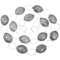 Old Pawn Navajo Sterling Silver Link Concho Belt 49623