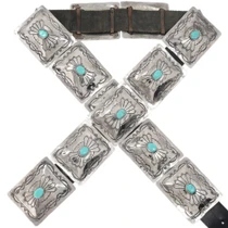 Old Pawn Turquoise Concho Belt 49624