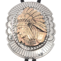 Native Chief Gold Bolo Tie 49645