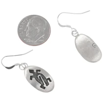 Navajo Silver Overlay Turtle Earrings Artist Lester Gene Signed 49647
Southwest Native American Dangle Earrings 49647