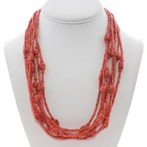 Natural Mediterranean Coral Necklace 49661