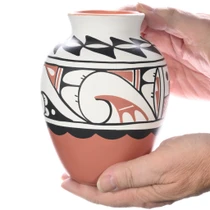 Hand Painted Native American Polychrome Vase 49678