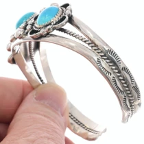 Real Turquoise Native American Cuff Bracelet 50259