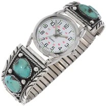 Old Pawn Navajo Turquoise Watch 49681