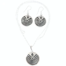 Sterling Silver Man in the Maze Pendant 50269