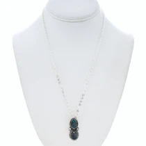Native American Real Turquoise Pendant Chain Included 50277