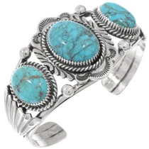 Authentic Native American Turquoise Cuff Bracelet 49702