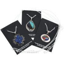 Sterling Silver Inlay Turquoise and Lapis Pendant Group 7560