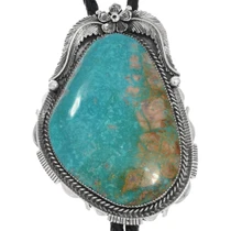 Large Real Turquoise Bolo Tie 49747