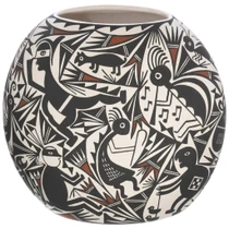Acoma Pottery Canteen Hand Painted Art 49763