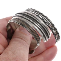 Old Pawn Native American Sterling silver Cuff Bracelets Closeout Set 50327