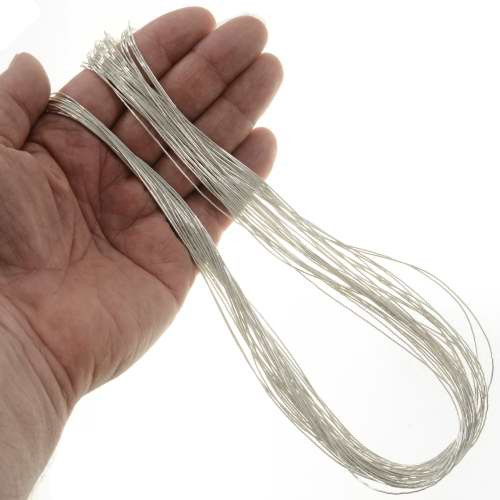 30 Strand Liquid Silver Necklace 32638