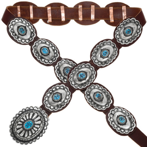 Sleeping Beauty Turquoise Concho Belt 22984