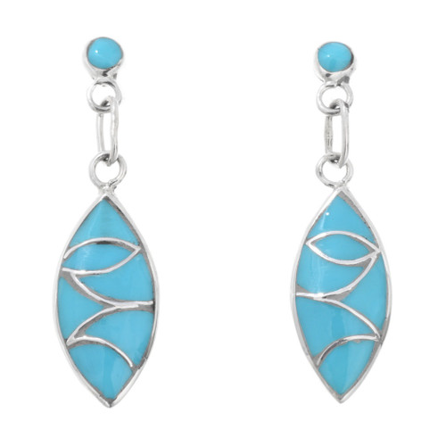 Zuni Turquoise Dangle Earrings 26440