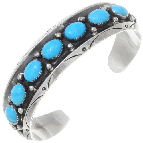 Navajo Turquoise Silver Bracelet 25051