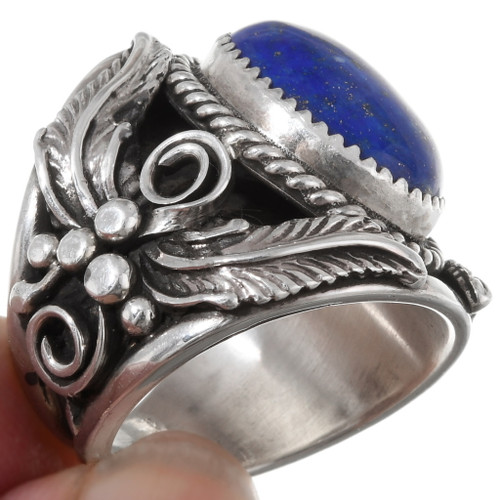 Huge Big Boy Lapis Silver Navajo Mens Ring 25688
