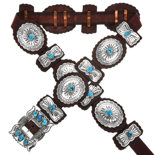 Sleeping Beauty Turquoise Concho Belt 10126 Sleeping Beauty Turquoise Concho Belt 10126