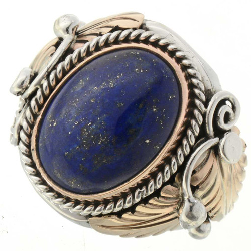 Mens Lapis Gold Silver Ring 24110 Mens Lapis Gold Silver Ring 24110