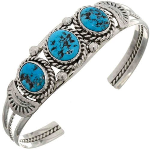 Natural Kingman Turquoise Cuff Bracelet 26314