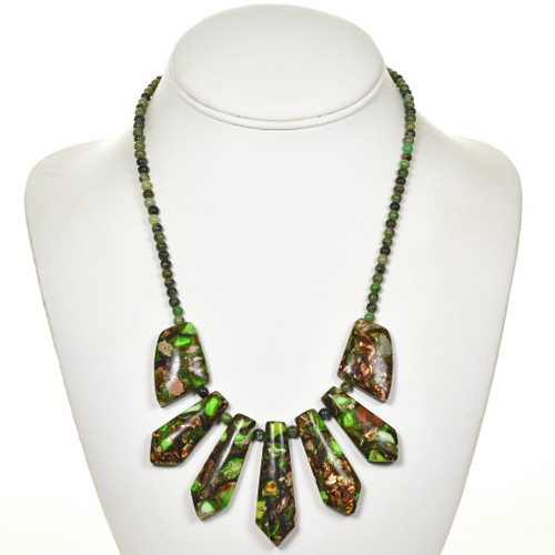 Turquoise Bronze Infused Necklace 28706 Turquoise Bronze Infused Necklace 28706