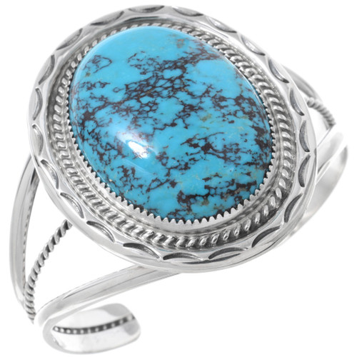 Navajo Sterling Silver Genuine Turquoise Bracelet 14621