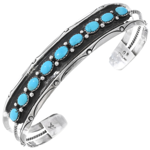 Navajo Kingman Turquoise Bracelet 17322