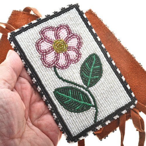 Vintage Seneca Indian Beaded Hair Tie 30345