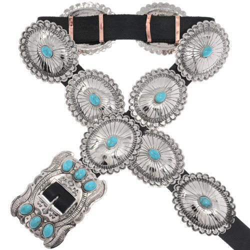 Sleeping Beauty Turquoise Concho Belt 22956
