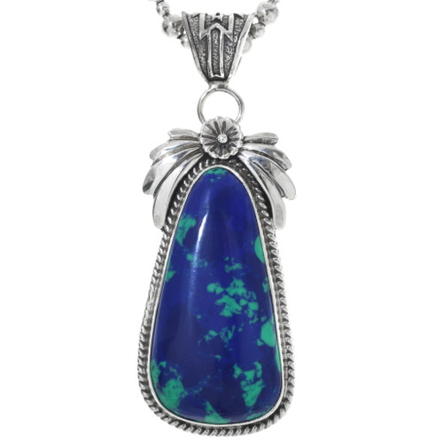 Native American Azurite Silver Pendant 29880