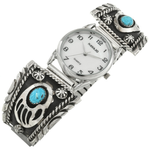 Southwest Turquoise Bear Paw Mens Watch