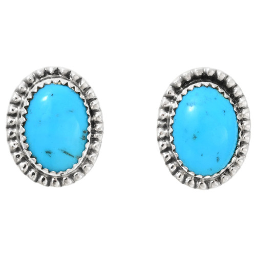 Navajo Sterling Silver Turquoise Earrings 31789