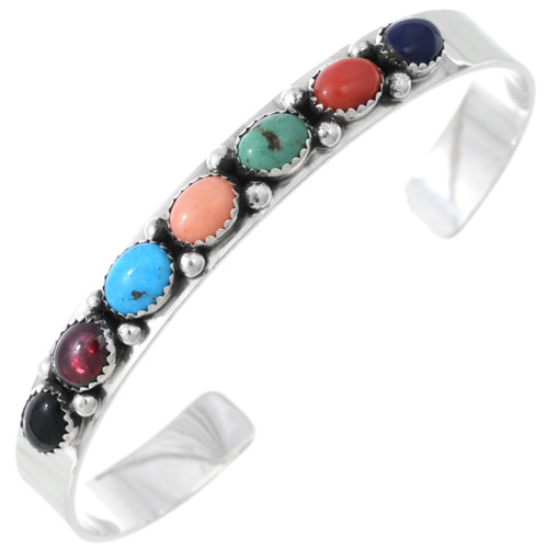 Navajo Multi Gemstone Turquoise Bracelet 32047