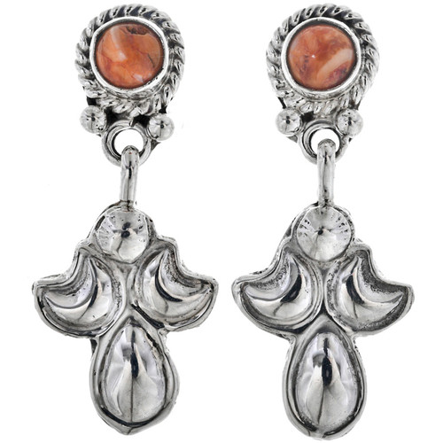 Spiny Oyster Silver Earrings 33061