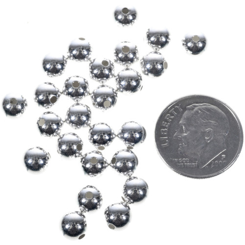 9mm Sterling Silver Seamless Beads 10 Pack 35577