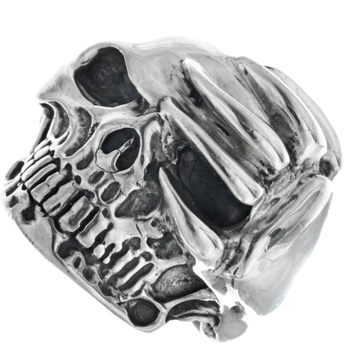 Sterling Silver Skull Ring 33189