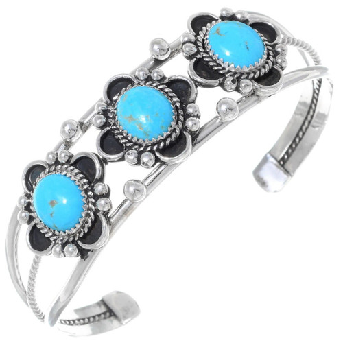 Navajo Ladies Turquoise Silver Bracelet 35309