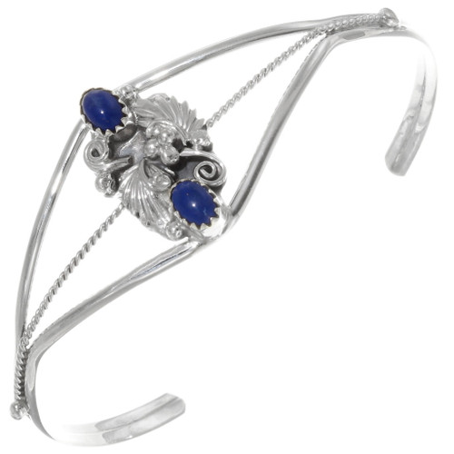 Silver Lapis Ladies Cuff Bracelet 39385